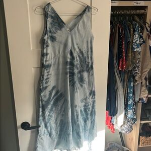 Pact Tie-Dye Sleeveless Maxi Dress 100% organic cotton